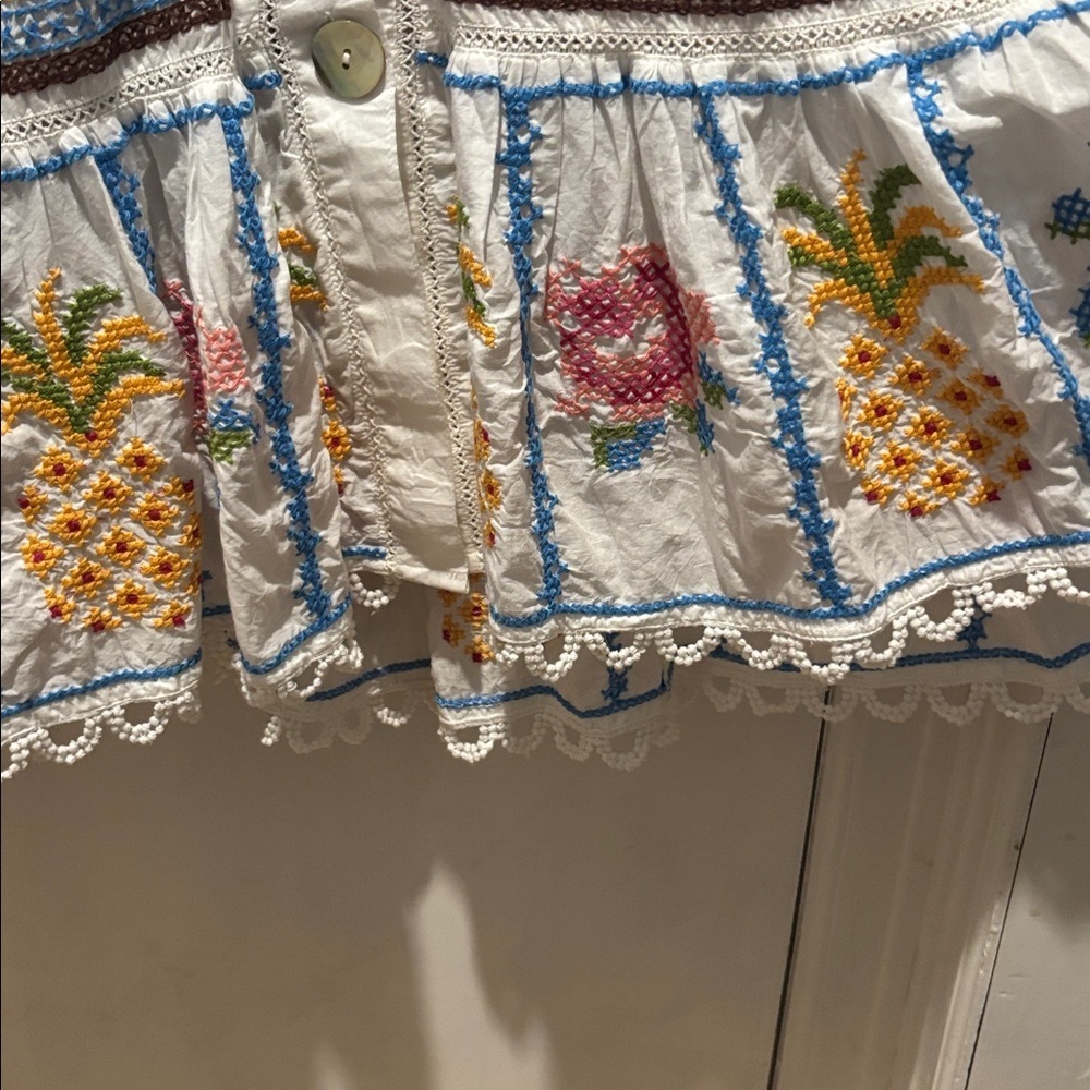 FARM RIO rare grandma embroidered tapestry midi dress - Picture 10 of 16